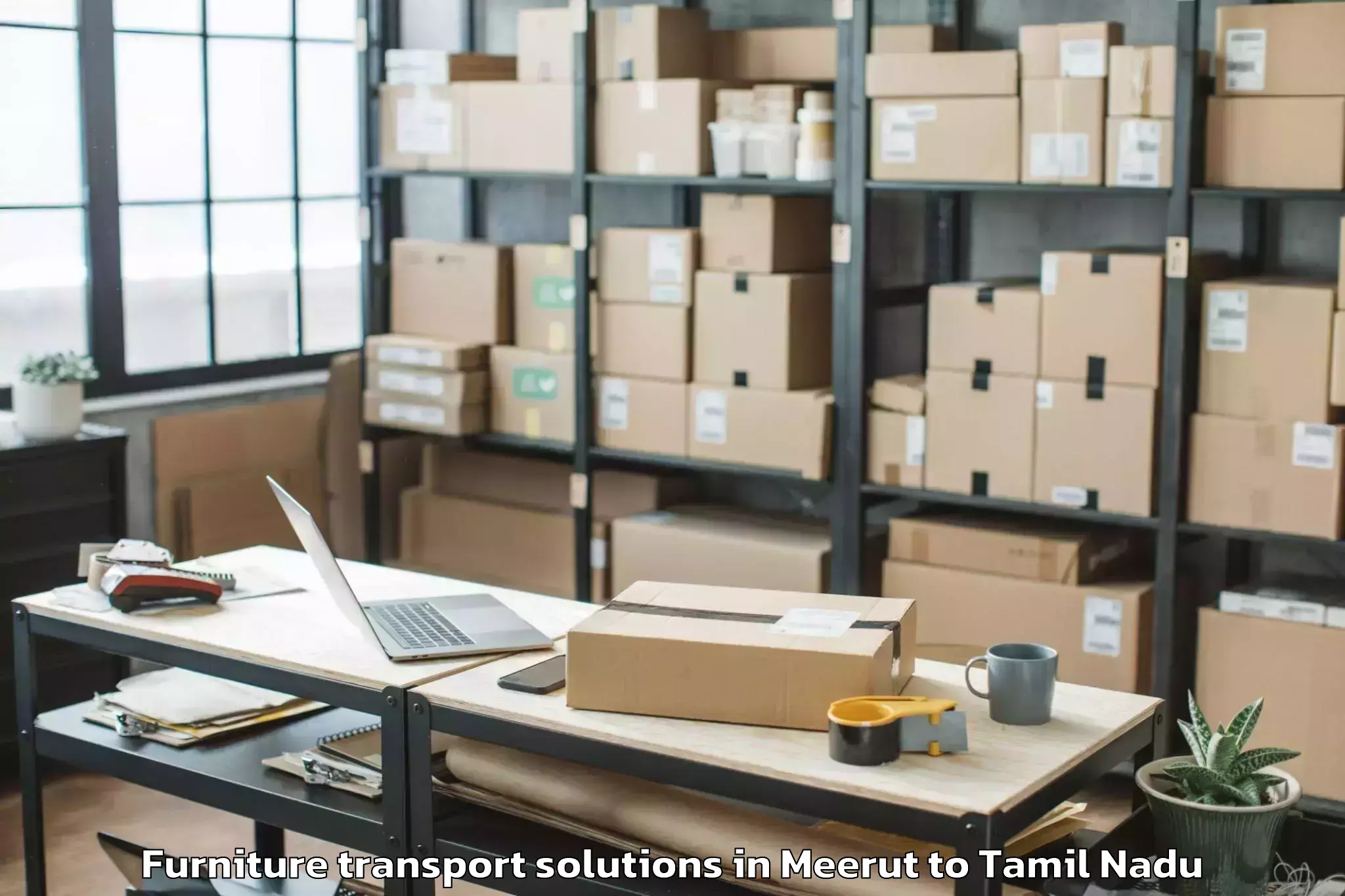 Professional Meerut to Tirupparangunram Furniture Transport Solutions